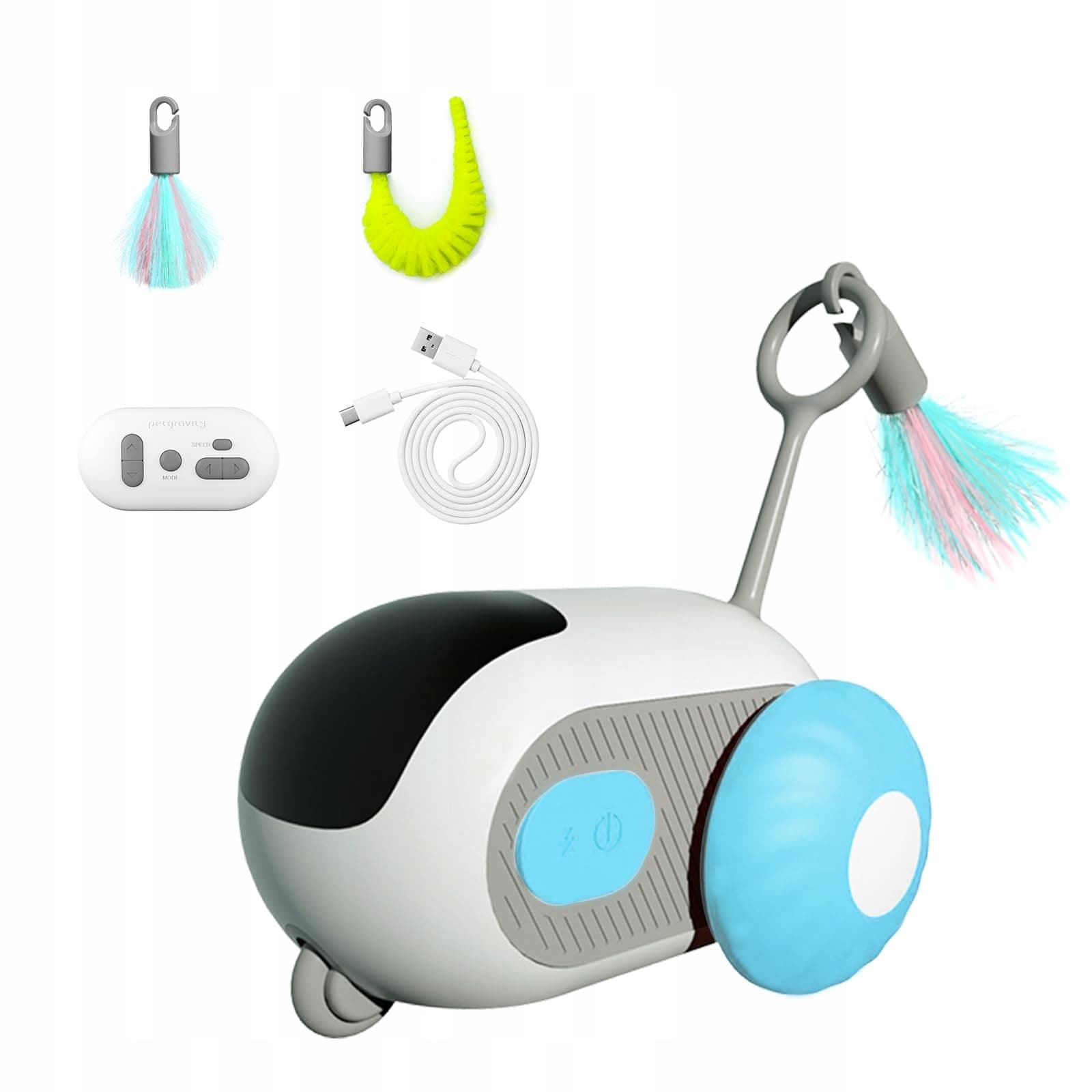 Zabawka interaktywna uciekający samochodzik